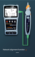 Herramientas Portátiles para Técnicos de Redes, Localizador de Fallas de Cable I-POOK RJ11 y RJ45 PK655C+ con Pantalla LCD, Protección IP65
