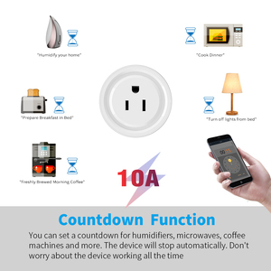 SIXWGH Tuya US WiFi Smart 10A, interrupteur intelligent WiFi, compatible avec <span class=keywords><strong>Alexa</strong></span> et Google Assistant, commande vocale, minuterie, compte à rebours pour la maison et la commande automatique. - Product Image 4