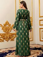 Y49 Abaya arabe du Moyen-Orient, cardigan brodé, gilet, ensemble deux pièces, robe de mariée vintage d'été en polyester longueur cheville