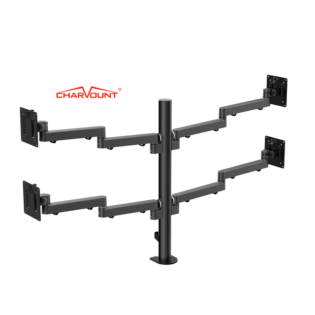 For Rotation Stand Steady 4 Monitor Mount with 32 Inches Support 90 Degrees Tilt New