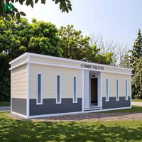 Maison préfabriquée en acier portable, maisons conteneurs contemporaines au design minimaliste moderne, durables et écologiques