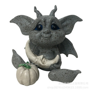 เอลฟ์การ์เด้นมินิเอเจอร์เรซิ่นออร์นาเมนต์ตกแต่งฮาโลวีนห้องนั่งเล่นเดสก์ท็อปการ์ตูนฟิกเกอร์แพคเกจชิ้นเดียว - Product Image 5