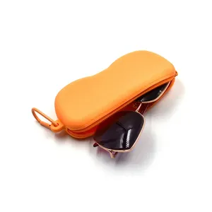 Silicone olho óculos caso Silicone sunglass crianças sunglass caso Silicone óculos embalagem caso com gancho