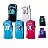 Maillot de basket-ball personnalisé pour homme avec nom, numéro et logo personnalisés, 100% polyester, antibactérien, sans manches