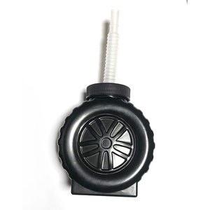 Botella de <span class=keywords><strong>Agua</strong></span> Personalizada al por Mayor de Grado Alimenticio con <span class=keywords><strong>Forma</strong></span> de Rueda y Pajita para Camping y Senderismo - Product Image 4