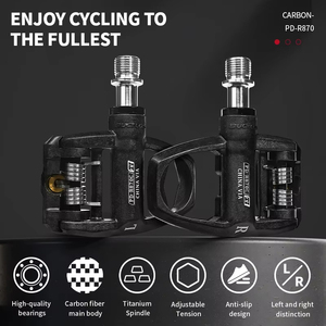 Pédales de vélo de route BUCKLOS à blocage automatique pour système <span class=keywords><strong>LOOK</strong></span> KEO, pédales de vélo sans clip en nylon/fibre de <span class=keywords><strong>carbone</strong></span> durables, pièces de cyclisme - Product Image 6