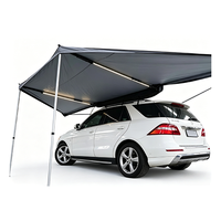 Auvent latéral de voiture à angle réglable, installation facile sur le porte-bagages de toit, abri solaire, cadre résistant à la corrosion, pour tous les véhicules SUV