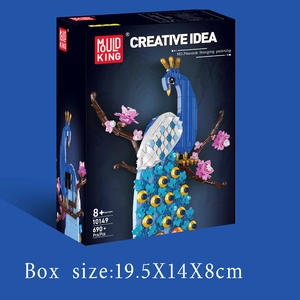 Pour moule roi 10149 petits blocs de construction en plastique paon suspendu peinture assemblé modèle <span class=keywords><strong>jouet</strong></span> cadeau pour garçons et filles - Product Image 4