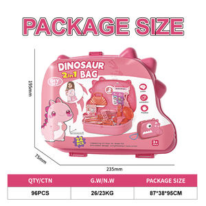 Ensemble de sacs à dos Lucky Toys pour enfants, thèmes dinosaures de dessins animés, <span class=keywords><strong>maquillage</strong></span>, cuisine et desserts de restauration rapide, en plastique, pour jeu d'imitation - Product Image 5