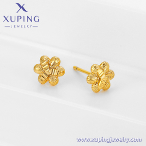 2021 مجوهرات xuping بالجملة بأسعار معقولة بسيطة أزياء دبي 24K مطلية بالذهب أقراط - Product Image 5