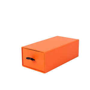 Étui à lunettes noir personnalisé, boîte d'emballage de parfum de style tiroir, étui à rouge à lèvres <span class=keywords><strong>orange</strong></span> coulissant, boîte cadeau - Product Image 5
