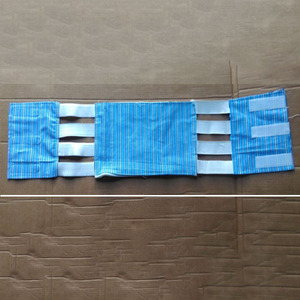 Ceinture abdominale post-partum pour musculation, en polyester bleu, avec armature et boucles, pour accouchement vaginal et césarienne - Product Image 1