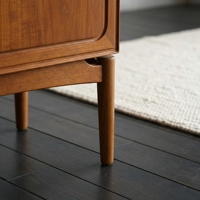 Commode minimaliste en bois massif pour grande chambre, meuble de rangement moderne et simple avec bureau intégré