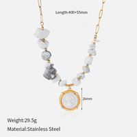 Collier Pendentif Œil de Tigre Naturel Queen Head avec Perles Tournesol Maillard pour Femme, Bijoux Tendance Nouveautés 2026 TGXL15090