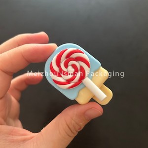 ISMAN Luxe 2g Kinderen Lollipop Lipbalsem Verpakking Siliconen Hoesje Schattig IJslolly Lipstick Doosje Plastic Groothandel Privé Label Pro - Product Image 5