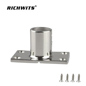 316 Stainless Steel Mirror Polished 90-Degree Square Bottom Handrail Base for Yacht New <b>Marine</b> <b>Hardware</b> - Product Image 2