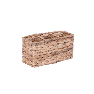 Panier de rangement rectangulaire Bobai en jacinthe d'eau tressée, fait main, compartimenté, pour couverts, type sur pied 0922 - Product Image 4