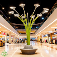 Senzhao Maßgefertigte Gartenskulpturen Outdoor Große Baumlampe Möbel LED-Motivbeleuchtung