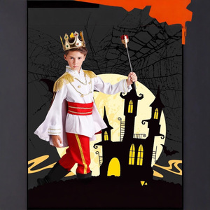 Costume d'Halloween pour enfants Prince Roi Pirate <span class=keywords><strong>Cosplay</strong></span> Ensemble de déguisement pour garçon Polyester - Product Image 4