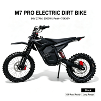 Moto tout-terrain électrique sans balais M7 PRO, moteur 60V 5000W de pointe, vitesse maximale 70KM/H, couple de 200Nm, nouvelle moto