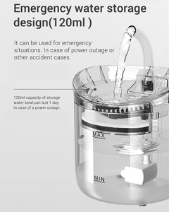 Alimentatore d'acqua per gatti 1.8L fontana automatica per animali domestici, distributore di acqua potabile per cani, Smart Pet elettrico - Product Image 3