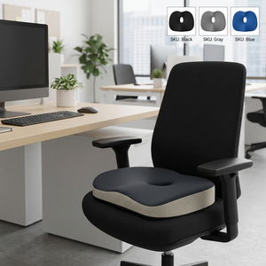 JYM Coussin de siège confortable de haute qualité en <span class=keywords><strong>mousse</strong></span> à mémoire de forme orthopédique antidérapant lavable pour soulager la sciatique et les maux de dos - Product Image 1