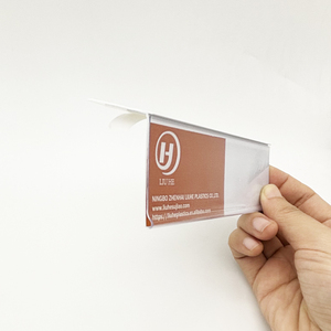 DBR39 scaffale di plastica adesivo piatto prezzo porta <span class=keywords><strong>etichette</strong></span> con PET trasparente/nastro bianco in schiuma/magnete per gli <span class=keywords><strong>scaffali</strong></span> dei supermercati - Product Image 5