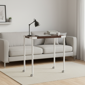 Escritorio de Computadora Móvil de Metal Negro, Estación de Trabajo Simple, Escritorio de Oficina, Escritorio para Estudiantes, Uso en Casa, Junto <span class=keywords><strong>a</strong></span> la Cama, Acero al Carbono Ecológico - Product Image 2