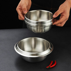 Stainless Steel Bowl Set 5Pcs Gold Silver Color Restaurant Kitchen Use Hotel Food Serving Bowls - Product Image 3
