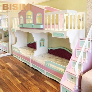 <span class=keywords><strong>Cama</strong></span> Infantil de Madera Maciza <span class=keywords><strong>Estilo</strong></span> Francés con Diseño de Castillo de Princesa y Calabaza - Product Image 6