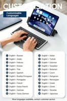 Casing Keyboard Nirkabel 2-in-1 untuk Samsung Galaxy Tab A11 / A9 Plus Tablet 11 Inch, Cover Folio Tipis dengan Tempat Pensil