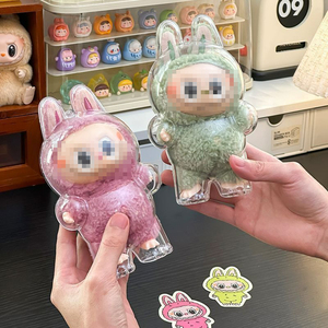 2025 mới bảo vệ trường hợp cho labubu Phụ kiện PC rõ ràng đứng labubu trường hợp ban đầu bí ẩn Hộp quà tặng Túi hiển thị rõ ràng Túi - Product Image 6