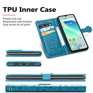 Fundas tipo cartera con correa para la muñeca con tapa de flor de mariposa 3D en relieve para t-mobile Revvl 6 7 Pro 5G T Phone 2 Pro Funda de cuero para teléfono - Product Image 3