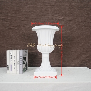 Maceta romana europea de plástico blanco para decoración, accesorios de boda, florero de estilo romano para camino. - Product Image 2