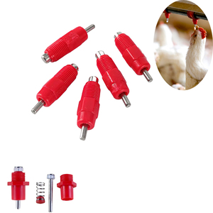 Bebedero Automático de Acero Inoxidable YUMO de 360 Grados, Rojo y Amarillo, con 1 Año de Garantía para Pollos de Engorde - Product Image 1