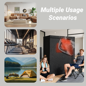 Sauna infrarouge pliable ZT pour 2 personnes, sauna portable à vapeur pour la maison, design pliable noir pour le corps entier - Product Image 3