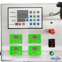 Machine de remplissage automatique de liquides à 4 têtes pour jus, vin, huile comestible, essence, eau minérale en bouteilles de verre