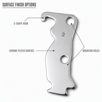 Plaque de guidage de fil pour machine à coudre en acier inoxydable usiné CNC, levier de remontage, crochet de guidage, pièces de rechange