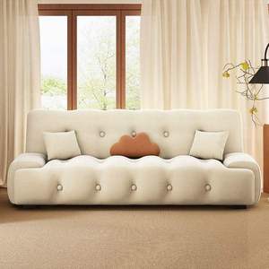 Modern Tufted Fabric <b>Sofa</b> <b>Bed</b> Foldable Loveseat Upholstered Sleeper Couch for Living Room Bedroom Hotel - Product Image 3