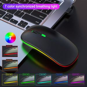 RGB LED Backlit Ergonomic không dây Chuột chơi game có thể sạc lại cho bt5.2 giao diện USB quang theo dõi Máy Tính Xách Tay PC Mac Mini kho - Product Image 4