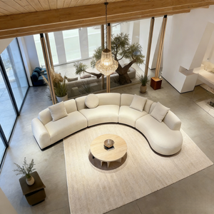 Canapé modulable incurvé en velours pour salon moderne, style Wabi Sabi, idéal pour les boutiques <span class=keywords><strong>de</strong></span> vêtements et les espaces <span class=keywords><strong>de</strong></span> réception des influenceurs - Product Image 6