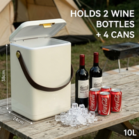 Glacière isotherme 10L, maintien de la glace pendant 30H, glacière portable, bac à glace, baril à vin, glacière rigide pour le camping, le pique-nique, qualité alimentaire