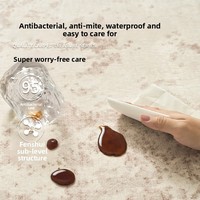 Alfombra de Salón de Estilo Italiano, Ligera y Lujosa, de Imitación de Cachemira, Impermeable, Resistente a las Manchas, Transpirable, Lavable, Moderna