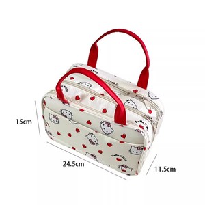Borsa da viaggio portatile per cosmetici e articoli da toeletta, in tela impermeabile, con scomparti, <span class=keywords><strong>di</strong></span> media capacità, con simpatico gatto dei cartoni animati. - Product Image 6