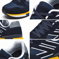Chaussures de course respirantes en maille de haute qualité avec logo personnalisé, semelle en caoutchouc durable, baskets tendance pour hommes