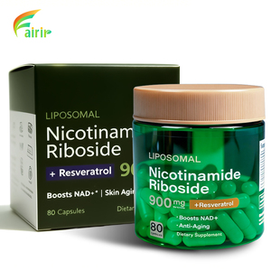 Complexe liposomal de nicotinamide riboside avec resvératrol et quercétine en capsules (80 unités) pour la réparation cellulaire et le soutien anti-âge - Product Image 1