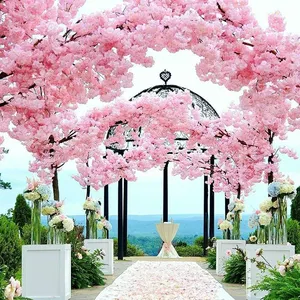 I53 pohon buatan bunga sakura, pohon dapat disetel dekorasi bentuk lengkungan untuk pernikahan luar ruangan