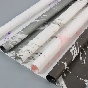 Wood Pulp Marble Flower Wrapping Paper Roll Decorative Bouquet Packing Gift Wrapping Paper
