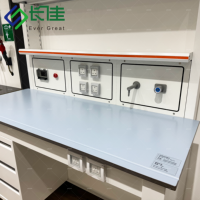 Table de travail modulaire mobile moderne, mobilier de laboratoire multifonctionnel pour écoles, hôpitaux, cliniques, équipement de laboratoire en acier pour chimie