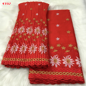 4702 Kalume En gros Dentelle Lafaya 5 Yards + 4.5 Yards Tissu en coton suisse africain Dentelle brodée africaine pour robes - Product Image 6